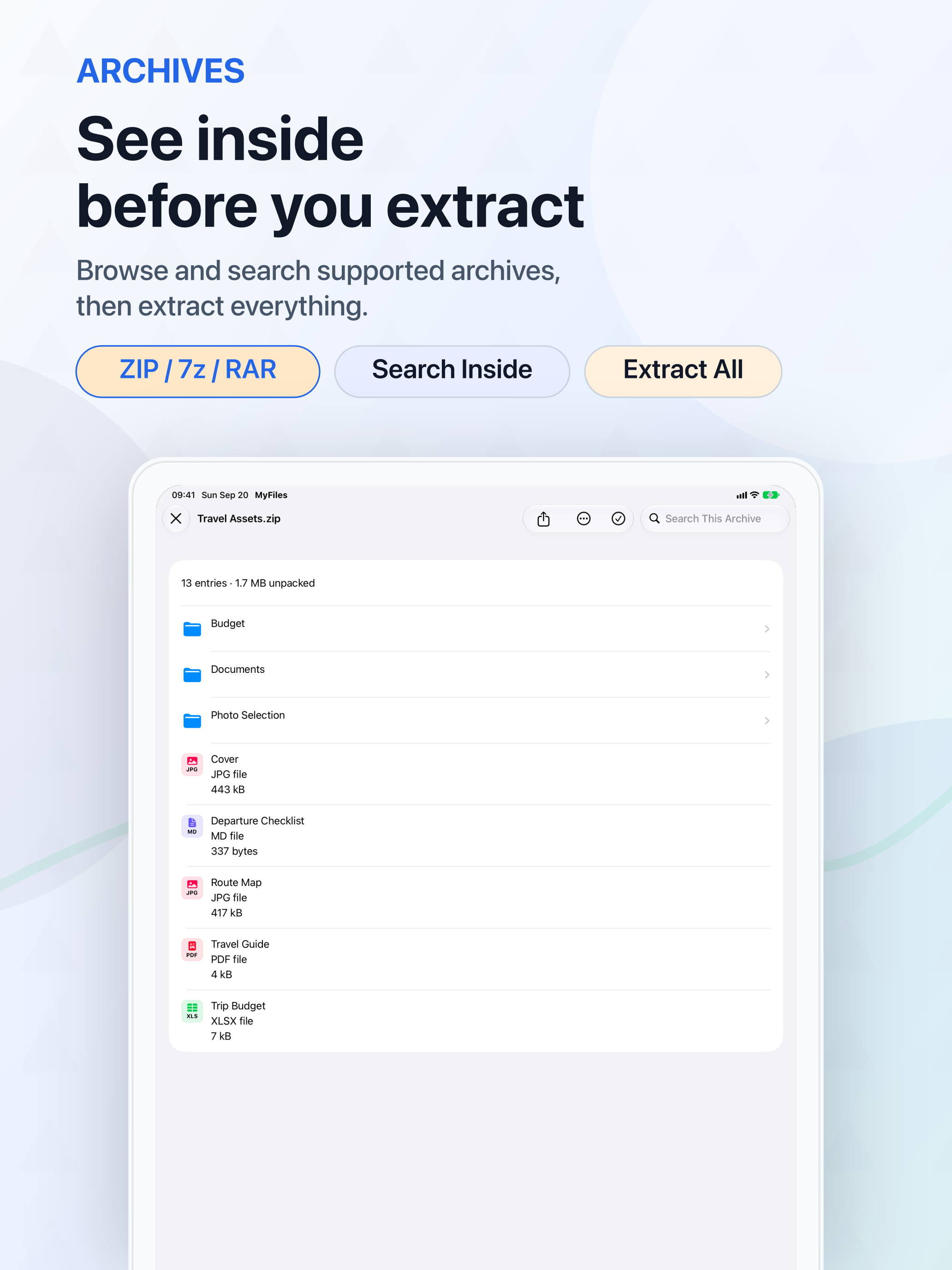See inside before you extract