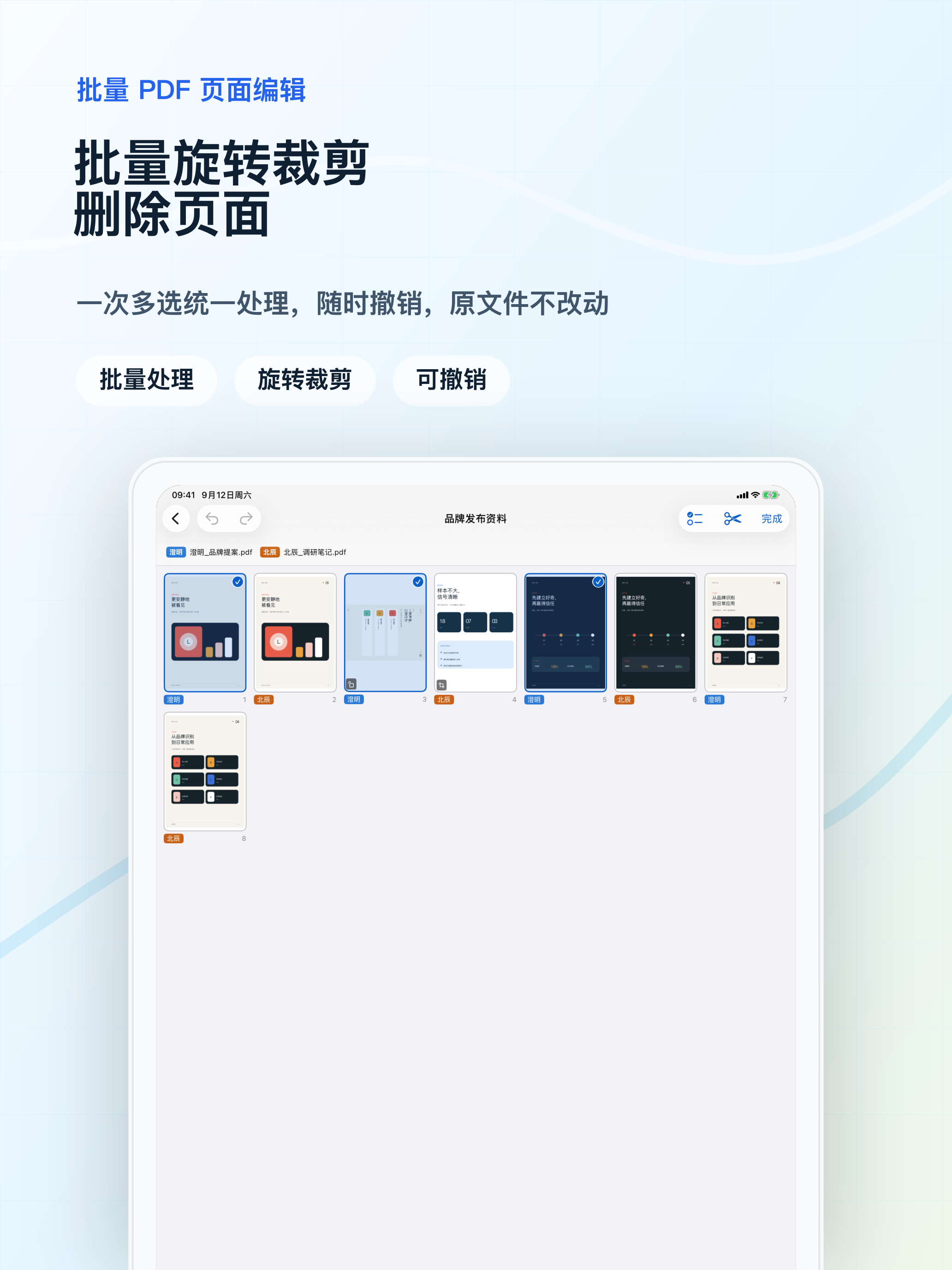 大屏多选并批量处理页面